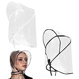 Tomedeks 2-pack Rain Bonnet with Visor Clear Rain Hats Waterproof Rain Plastic Scarf Rain Waterproof Hats for Women Wear Rain Cover Rain Cap for Head for Rainy and Snowy Weather(2 colors)