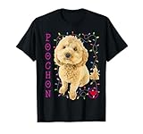 Poochon Puppy Dog Poodle cross Christmas Cute Pup Party T-Shirt