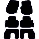 Carsio Carpet Car Mats For Ford S Max 7 Seater 2006 Onwards Tailored Fit Floor Mat Complete Accessory Black Custom Fitted - All Weather, Anti-Slip Backing & Blue Trim