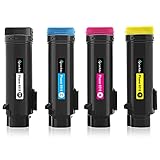 LeciRoba 6510 6515 Toner for Xerox Phaser 6510 Xerox WorkCentre 6515 Toner Cartridges 106R03480 106R03690 106R03691 106R03692 106R03477 106R03478 106R03479 106R03476 (BK:5500pages,C:4300pages,4-Pack)