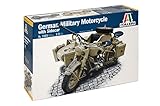 Italeri 7403 German Military Motorcycle with Side car, Scale 1:9. Plastic Model Kit