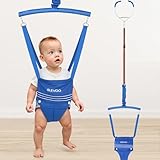 Slevoo Baby Door Jumpers, Oxford Cloth Baby Door Bouncer for 6-12 Months, Secure Clamp and Adjustable Strap Included (Blue)