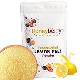 Freeze Dried Lemon Peel Powder 100g - Pure and Tangy Citrus Lemon Powder - All Natural, No Additives or Preservatives, Perfect for Cooking and Baking Delights, Smoothies and Desserts