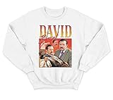 Sanfran Clothing David Brent Homage Top The Office Ricky Gervais Stephen Merchant UK TV Show Gareth Tim Jumper Sweater Extra Large/White