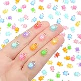 XISHAN 200PCS Luminous Tiny Turtles Mini Resin Turtles for Crafts Dollhouse Miniatures Mini Animals Plastic Turtle Bulk for Fairy Garden Aquarium Micro Landscaping Decoration(8 * 12cm)