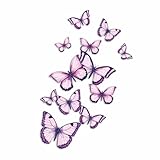 x12 Purple Butterfly Stickers, Hardwearing Waterproof 0% Transparency Decals, DIY Peel & Stick Perfect to Cover Marks, Wall Decor, Weatherproof for Cars & Home Projects. LaoGraphics® (12 Lilac, A5)