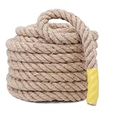 Meidansini 12mm Jute Rope, 32.8 Feet Natural Hemp Rope Strong and Thick Rope, Twisted Manila Rope Jute Twine for for Crafts, Porch Swing Rope, Hemp Rope for Decor, Railing, Docks, Landscaping