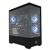 CyberPowerPC Wyvern Gaming PC - AMD Ryzen 7 5700X, Nvidia RTX 5060 8GB, 16GB RAM, 1TB NVMe SSD, 650W 80+ PSU, Wi-Fi, Windows 11, Prism Panoramic RGB Black
