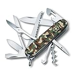 Victorinox Huntsman Swiss Army Knife, Medium, Multi Tool, Camping Knife, 15 Functions, Large Blade, Bottle Opener, Camouflage