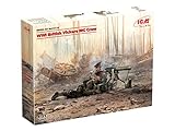 ICM 1:35 - WWII British Vickers MG Crew w/ 2 Figs