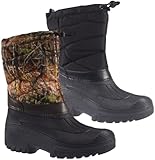 PEAK VALLEY MENS MUCKER STABLE YARD WATERPROOF WINTER SNOW PULL ON BOOTS WELLIES RAIN THERMAL FUR LINED MUD FARM YARD (BLACK, UK Footwear Size System, Adult, Men, Numeric, Medium, 9)