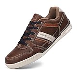 TARELO Trainers Men's Shoes Classic Sneaker Brown 9.5