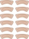 Lansonee 6 Pairs Soft Comfortable Heel Liners Self Adhesive Shoe Insoles Stickers Foot Care Protector (Beige)