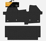 FSW - Compatible with Ford Transit Custom Crew Cab Manual 2024-Onwards Tailored Rubber Van Floor Mats - 5mm EXTRA Heavy Duty Rubber, Waterproof, Anti Slip Backing - Van Accessories