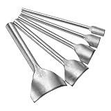 sourcing map 5pcs Arc-Shaped Leather Punch, 10mm-40mm, Leather Cutter Arch Curve, Belt End Cutter, Iron Flatter Curve Punch Tool for Crafting Strap Belt, Wallet and Bag