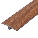 Doorway Uneven Floor Transition Strip, 35" L T-Seam Transition Strip for Flooring,PVC Edge Trim Strips,Wood to Tile,Wood to Vinyl,G,G