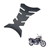 generic motorcycle tank protector Compatible with Kawasaki Zephyr 1100 1991-1997,Accessory modification, 1PCS Fuel tank decoration Carbon Fiber(black)