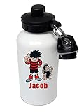 Printaname Dennis The Menace - Personalised Kids/Drinks/Sports Childrens Water Bottle (White)