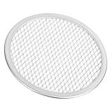 HAMPPLIES Aluminum Pizza Pan Round Mesh Baking Tray Non-stick Pizza Plate for Ovens Commercial Electric Conveyor Chain Heat Conductivity Even Baking