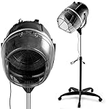 HOMFME 1300W Bonnet Hair Dryer, Height Adjustable Hood Dryer with Mobile Stand, Time and Temperature Control, Professional Floor Standing Hooded Hairdryer Equipment for Salon Home Spa