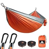 NATUREFUN Ultra-Light Travel Camping Hammock | 300kg Load Capacity,Breathable,Quick-drying Portable Hammock | 2 x Premium Carabiners,2 x Nylon Slings Included | Outdoor Indoor Garden