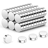 Wukong N45 Tiny Magnets 6x2mm | 60 Pack, Small Round Magnets for Craft, Miniature Mangets for Models Craft DIY Refrigerator Home Office
