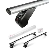 MODULA Aluminium roof rack compatible with Opel Corsa D/E (3/5 door) 2006-2019 with roof with fix points, length 110 cm, lockable, max load 60 kg, silver