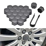 20Pcs Car Wheel Nut Caps Set for Lexus LX570 is200 is300 ls400, Hex Tire Wheel Lug Bolt Nut Cap Covers, Anti-Theft Dust Proof Protector Accessories,17mm-Grey