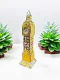 Crystal Big Ben With Clock London Soveniers Big ben with Flag And Colourfull Lights Englang Big Ben Clock Tower, Big Ben Tower Statue Decoration for Home And Office.4 colour 3 sizes (gold, medium)