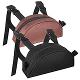 Shinylin 2 Pcs Pommel Pocket Saddle Bag Saddle Horn Bag Saddle Pouch for Western Saddle Pommel Bag Saddle Packs for Horses Cellphone Trail Riding, Black and Brown