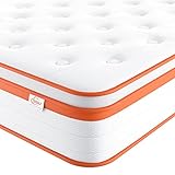 TeQsli Double Mattress 4FT6, 10 Inch Gel Memory Foam 7 Zone Orthopedic Double Mattress Pocket Sprungs Wave Memory Foam Hybrid - Medium Firm - Motion Isolation 135x190x25 cm