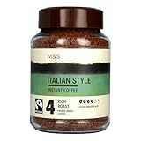 M&S IMarks & Spencer talian Style Instant Coffee, Rich Roast Freeze-Dried, Fairtrade, 200g