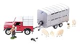 Britains 1:32 Sheep Farm Playset Collectable Farm Animals for Toddler, Farm Animal Toys with Land Rover 90 and Trailer, Farmer, Sheep and Sheepdog, Suitable for Collectors & Children from 3 Years Old