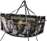Solar Tackle UnderCover Camo Carp Weigh Sling, Ultra Buoyant Fishing Retainer, Floating Recovery Sling with Camouflage Mesh Sleeve and Reflective Retention Cord