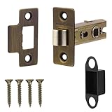 Decoranddecor 2.5 Inch Tubular Mortice Latch for Internal Doors, Fire Rated - 1 Pack - 44 mm Back Set - 64 mm Overall Length - Antique Brass