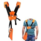 YOUSHARES Strimmer Harness Padded - Petrol Strimmer Strap with Double Shoulder Nylon Belt Adjustable for Brush Cutter or Gardenning Stihl Strimmer Harness Straps Heavy Duty