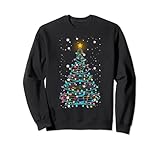 Christmas Tree Lights Music Notes Musical Xmas Tree Musician Sweatshirt