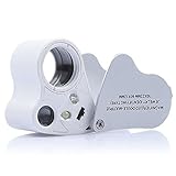 KINGMAS 2 Lens 30x 60x Illuminated Jewelry Eye Loupe Jewelers Magnifier Magnifying with LED Lighting