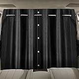 ZATOOTO Campervan Car Divider Privacy Curtains, Removable Camper Van Curtains for Travel Camping Sleeping, Oxford Fabric Car Blackout Window Covers Sun Shades 128 * 190cm (Large Size)