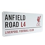 Liverpool Official Anfield Road L4 Metal Street Sign - Multi-Colour