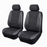 WZLCDGJJ Car Seat Covers, Ford Transit Courier I 2014-2024, Synthetic Leather, Black, Van, Custom Fit, Seat Cover, Car Seat Protector