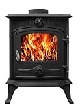 dirty pro tools Cast Iron Log Wood Burner Stove 5 KW Multifuel Fire Place