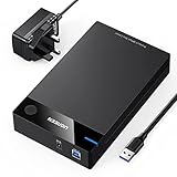 UGREEN Hard Drive Enclosure, SATA to USB 3.0 HDD Caddy for 2.5 3.5 inch SSD HDD Disk up to 22TB with DC Power Adapter, Tool-free Lay-Flat Hard Drive Docking Station for Windows Linux macOS, PS4, Xbox