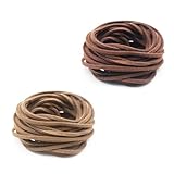 DOETYD Leather Cord,3mm×4m Genuine Leather Necklace Cord,Brown Leather Strips for Shoe Laces,Necklace,Bracelet and Jewellery Making