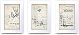 HWC Trading Winnie the Pooh Set of 3 x A4 Unframed Printed Quote Nursery Print Baby Shower Room Gifts New Born Bedroom Gift Print Photo Picture Display