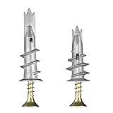 Lemiyoo 70 Pcs Plasterboard Fixings Heavy Duty,Metal Wall Plugs and Screws,Self Drill Drywall Fixings Set,Cavity Raw Plugs,Dry Wall Anchor for Plaster Boards,Composite Boards,Wooden Boards