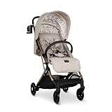 COSATTO Woosh 4 Pushchair – Lightweight Stroller Birth to 25kg - One Hand Easy Fold, Compact, Telescopic Handle, Extra Large Shopping Basket, Cup Holder, Bumper Bar & Raincover (Whisper)