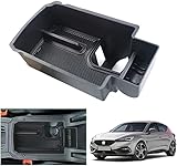 GAFAT Seat Leon MK4 | Cuprα Formentor 2020-2024 2025 Car Armrest Tray, New Seat Leon 4 KL ST FR Formentor VZ Facelift Center Console Organizer, Armrest hidden Storage Box Container (Black)
