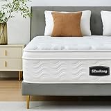 SZsuilong Double Mattress 4FT6 with Comfortable Memory Foam, Pocket Sprungs Hybird Mattress with Motion Isolation, Orthopaedic Mattresses Medium Firm, 10.2 Inch Deep, 135 x 190 x 26 cm