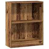 vidaXL Bookcase Bookshelf Old Wood - Engineered Wood Book Rack Storage Cabinet - 60x24x76 cm - for Living Room/Bedroom/Hallway